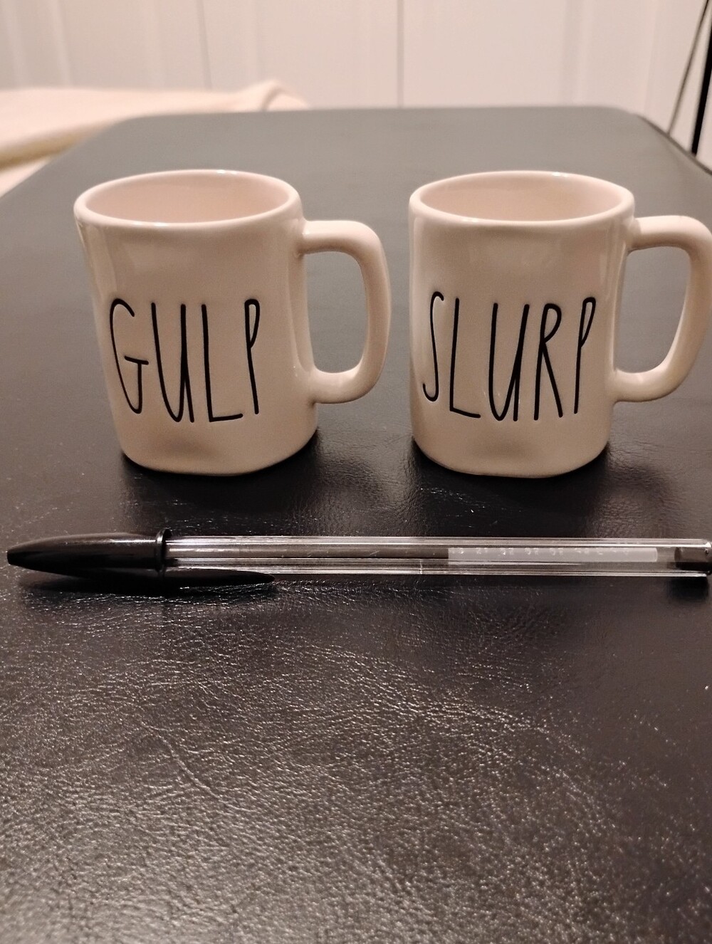 Rae Dunn 2 Piece Mini Espresso Mug Set GULP & SLURP